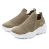 Sneaker LASCANA, Damen, Gr. 40, grün (oliv), Obermaterial: 100% Textilmaterial. Futter: 100% Textilmaterial. Decksohle: 100% Textilmaterial. Laufsohle: 100% Synthetik, unifarben, casual, Schuhe, Slip-On-Sneaker, Halbschuh, Slipper, Freizeitschuh VEGAN