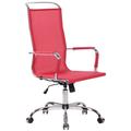 Chaise de bureau réglable pivotant en microfibre Rouge