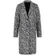 Taifun Damen Kurzmantel mit Leo-Muster Langarm Animal-Print Fog Gemustert 48