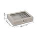 Travel Jewelry Case, Small Jewelry Organizer Portable Jewelry Box Style 2, Gray - Beige