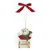 Spode Christmas Tree Teddy On Sleigh Ornament - 3.5"