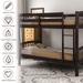 Twin Over Twin Solid Wood Bunk Bed with Ladder
