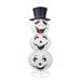 3.6' Pre-Lit White and Black Happy Ghost with Hat Halloween Outdoor Yard Art Decor