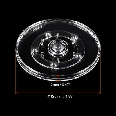 5inch Rotating Swivel Stand with Steel Ball Lazy Susan Base Turntable Clear 2Pcs