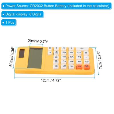 Desktop Calculator, 8 Digit LCD Display Battery Power Calculator