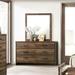 Ruri Walnut 6-Drawer Dresser and Mirror by Furniture of America