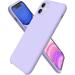 Liquid Silicone Case for iPhone 11 Slim Liquid Silicone Case with Open Bottom Soft Gel Rubber Case Cover for iPhone 11(2019) 6.1 inch - Light Purple