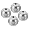 Uxcell M6x23mm Ball Nuts Knob 4 Pack Thread 304 Stainless Steel Round Blind Hole Screw Cap Cover Silver