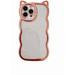 Luxury Sparkle Women Case for iPhone 13 with Fashion Wavy Frame Cute Cartoon Case for iPhone 13 with 3D Cat Ears Shiny Plating Phone Case TPU Full Camera Protection Case for iPhone 13 (Rose Gold)