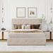 Upholstered Platform Bed with Hydraulic Storage&Wood Slats Support, Storage Bedframe with Tufted Headboard, No Box Spring Needed