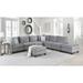 Velvet U- Shape Couch Set 8 Pcs Sectional Sofa Set with 2 Corner Chairs and 2 Ottomans Sofa for Living Room Couch