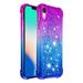 Case for iPhone Xr Liquid Glitter Funny Bling Shiny Crystal Flowing Sparkle Moving Cover Clear Bumper