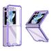 TECH CIRCLE Galaxy Z Flip 5 Clear Case Ultra Thin Slim Lightweight Transparent Shockproof Protective Girls Women Phone Case for Samsung Galaxy Z Flip 5 5G 6.7 inch 2023 Purple