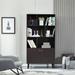 3 Open Storage Shelf Tall Bookcase Shelf Storage Organizerand with 2 Close Cabinet, Modern Book Shelf for Bedroom Home Office