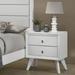 Kawi Contemporary White Wood 2-Drawer Nightstand by Furniture of America