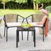 Moasis Patio Rope 3-Piece Outdoor Bistro Set with Cushions