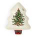 Spode Christmas Tree Tartan Spoon Rest - 8.5 x 6.26 x 2.09