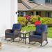 Pocassy Outdoor Rocking Chair Patio Rattan Rocker Chair