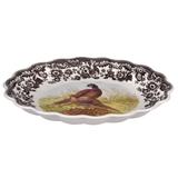 Spode Woodland Pheasant Oval Fluted Dish