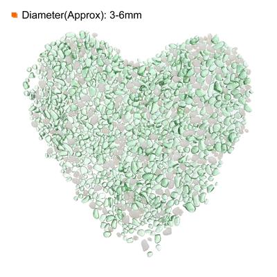 3-6mm Glass Stones Pebbles for Vase Filler Aquarium, Green White - Green White