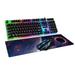 Luniquz Wired Mechanical Gaming Keyboard and Mouse Combo Rainbow LED Backlit Wired Keyboard Large Mouse Padï¼ˆ800x300x30MMï¼‰ and RGB Mouse for Windows PC Gamers Desktop Computer Laptopï¼ŒBlack