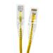 Micro Connectors 25 ft. Ultra Slim 28AWG Cat6 UTP RJ45 Patch Cables Yellow - Pack of 5