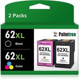 62XL Ink Cartridges Black and Color Replacement for HP 62XL Ink Cartridge Combo Pack for HP Ink 62 XL Work with HP Envy 7640 5660 7645 5540 OfficeJet 5740 8040 OfficeJet 200 250 (1 Black 1 Tri-Color)