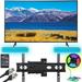 Samsung UN55TU8300 55 HDR 4K UHD Smart Curved TV Bundle with Monster TV Full Motion Wall Mount for 32 -70 with 6 Piece Sound Reactive Lighting Kit