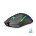 UHUYA Wireless Mouse 2.4GHz Wireless Mouse Gaming Mouse RGB Backlight Wireless Optical USB Gaming Mouse 4800DPI Rechargeable Mute Mice Black