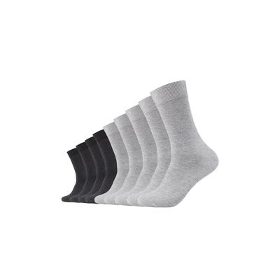 Socken CAMANO "Socken 9er Pack", Damen, Gr. 39/42, grau (light grau melange anthrazit), 70% Baumwolle 20% Polyamid 7% Polyester 3% Elasthan, uni, Socken Image