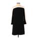 Of Mercer Casual Dress - Sweater Dress: Black Color Block Dresses - Women's Size 00