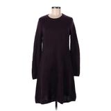 Banana Republic Factory Store Casual Dress - Sweater Dress Crew Neck Long Sleeve: Brown Solid Dresses - Women's Size Medium