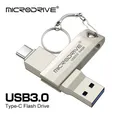 2 en 1 OTG USB-C Flash Pen Drive Métal Memory Stick Usb 3.0 Flash Disk 64GB 128GB 256G USB3.0