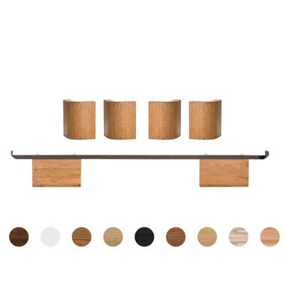 Hasena Oak-Line Füsse Airo 2er-Set / 20 cm / 120 cm / Nussbaum, geölt Image