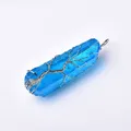 1PC Natürliche Kristall Anhänger Aquamarin Ornament Baum Des Lebens Mode Anhänger Halskette Für