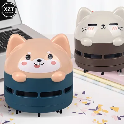 Nette Cartoon Tier Muster Wiederaufladbare Drahtlose Staubsauger Mini Auto Staubsauger Handheld USB Image