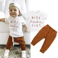 Tenues 2 pièces pour bébés garçons ensemble de T-Shirts à manches courtes à col rond + pantalons