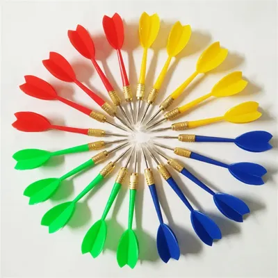 8 stücke Multi-farbe Kunststoff Darts Nadel Darts Luftballons Gemeinsame Fliegen Standard Nadeln Image