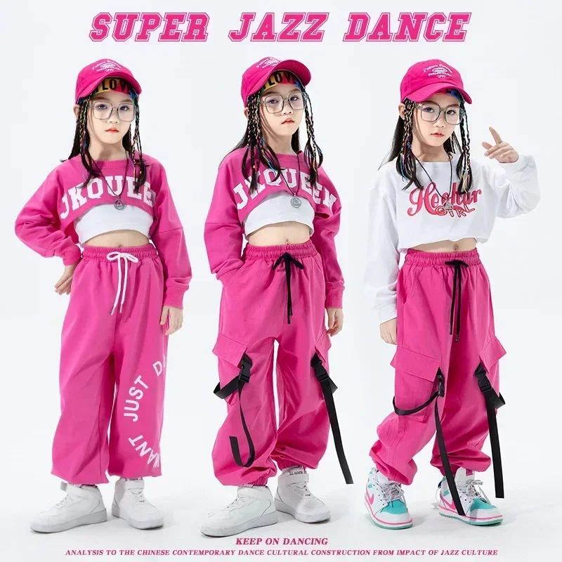 Mädchen Jazz Dance Performance Kleid Mädchen Hip-Hop Anzug Coole Bauchnabel Ausgesetzt Kleidung Kinder Hip-Hop Mode Kleidung 2023