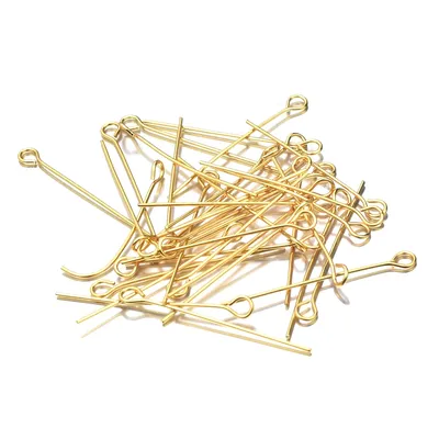 100pc/lot Edelstahl 15 20 30 40 50mm Flache Kopf Pins Gold/Silber Headpins für DIY Schmuck Machen