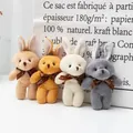 15cm Teddy Rabbit Stuffed Plush Dolls Kawaii Bunny Rabbit Plush Toys Keychain Creative Animal Bag