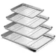 Stainless Steel Baking Tray Cooling Rack Set Grid Drying Distribution Frame Fruit Cake BBQ Tray