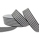 (20 yards/lot) 1'' (25mm) Black and White Stripe grosgrain ribbon printed gift wrap decoration