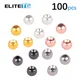 EliteTG Tungsten Cycolps Beads 100pcs 1.5-3.5mm Fly Tying Material Trout Perch Panfish Nymph Jig