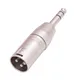 Male 1/4-inch 6.35mm to Male 3-Pins XLR Adapter Stereo Jack Connector