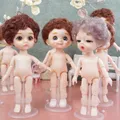 Nude Body BOY Cute Face BJD Doll 13 Joint 16cm Blue Yellow eyes Nude Little boys Make Up Toy kids