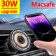 30W Magnetic Car Wireless Charger Phone Holder Stand for iPhone 15 14 13 12 11 Pro Max Car Mount