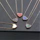 Luxury Brand Double Color Love Heart Pendant Necklace For Women Wedding Jewelry Rose Gold Classic