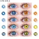 AMARA Cosplay Blue Color Contact Lenses for Eyes Yearly Makeup Halloween Beauty Yellow Contact