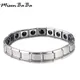 Hot Sell Fashion Stainless Steel Tourmaline Magnetic Bracelets for Women Men Male Bio Health Care